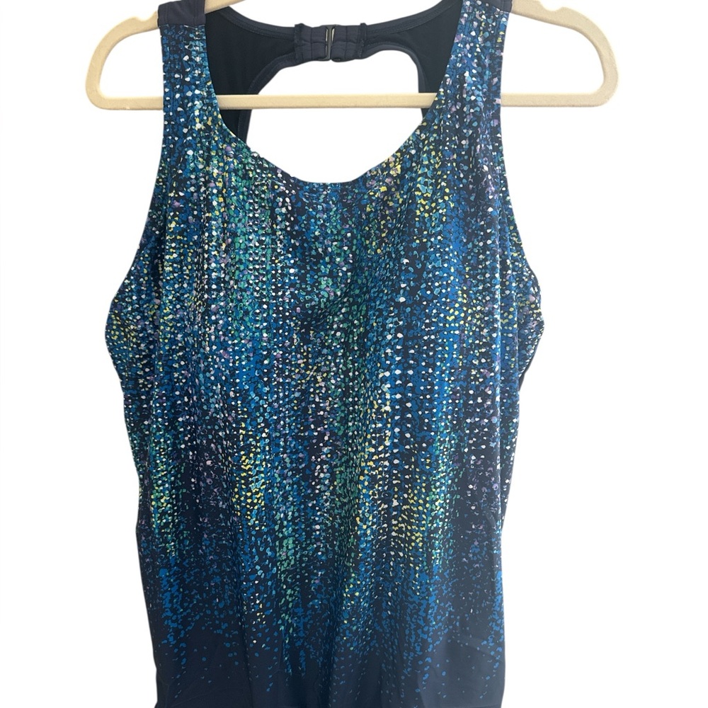Swim 365 Women’s One Piece Swimsuit Size 26‎ Navy High Neck Built In Bra